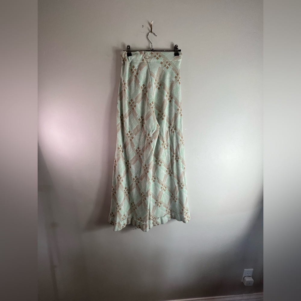 Vintage Poylester Wide Leg Flare 70’s High Waist Trouser Bell Bottom Pants U556 - Picture 1 of 4